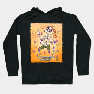 Cute Skeleton - Día De Los Muertos - The Breadman - Goa Nostalgia Hoodie